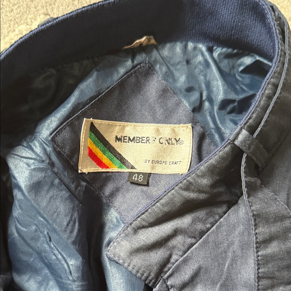 Men's Navy Members Only Jacket - Picture 2 of 5